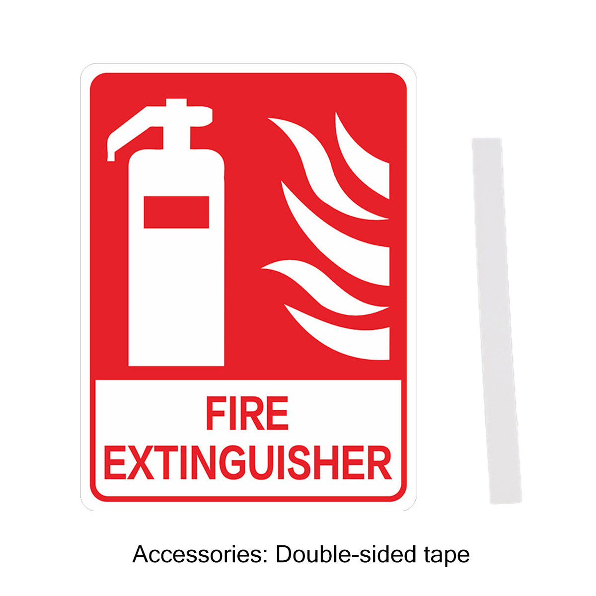 2PCS Fire Extinguisher PVC Safety Warning Sign for Warehouse Building Use