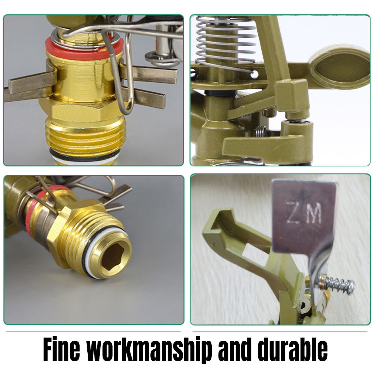 360 Degree Alloy Sprinkler Head Rotating Garden Lawn Nozzle Durable