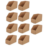 10pcs Slanted Cardboard Display Storage Boxes Organiser