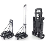 Foldable Two-Wheel Trolley Cart Portable Luggage Carrier for Warehouse