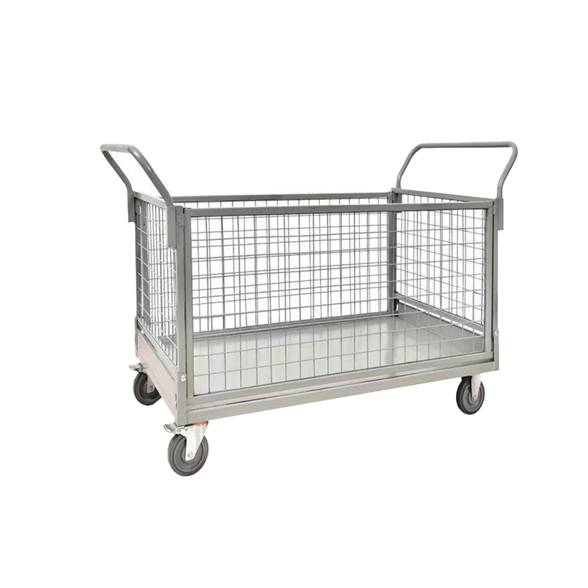 Folding Fence Vehicle Metal Mesh Cart for Warehouse Transport