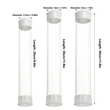 Transparent PC Packaging Tube with Lid Plastic Storage Tube 20PCS