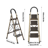 4 Step Folding Ladder Anti-Slip 150KG Load Capacity Space Saving