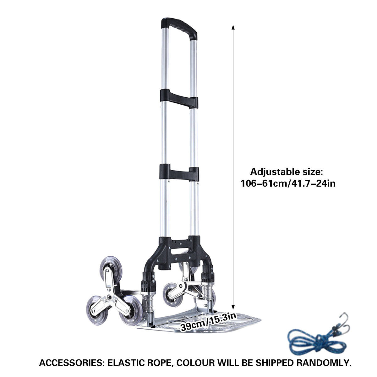 Folding Hand Truck Cart Portable Aluminium Large Capacity
