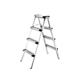 Double-Sided Aluminum Folding Ladder 4/6 Layer Stable Warehouse Use