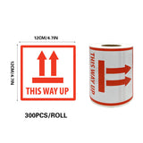 300PCS Anti-Tripping Warning Stickers 12×12cm Shipping Box This Way Up Labels