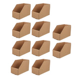 10pcs Slanted Cardboard Display Storage Boxes Organiser