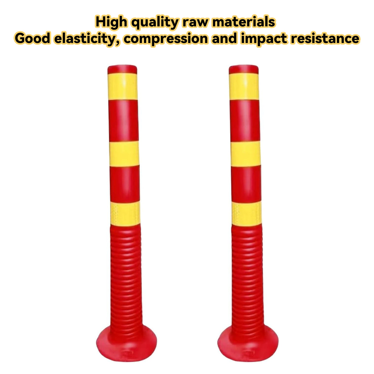 Plastic Safety Traffic Cones Impact Resistant Road Warning 2PCS