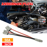 50 Amp Anderson Plug Connector Double Y Adaptor 6mm Cable Automotive