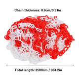 Plastic Warning Barrier Chain 25m Red White Durable Safety Control