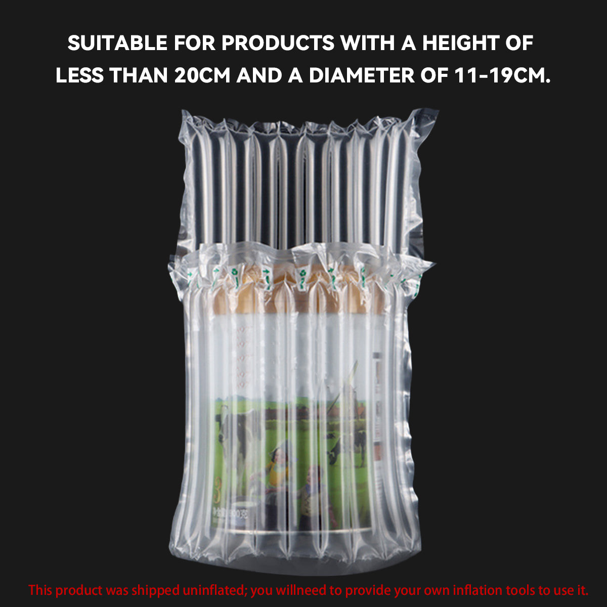 100PCS Air Column Cushion Bags 20×19cm Transparent Shockproof Shipping Protection