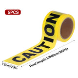 5PCS 100M Caution Warning Tape 75mm High Visibility Safety Barrier