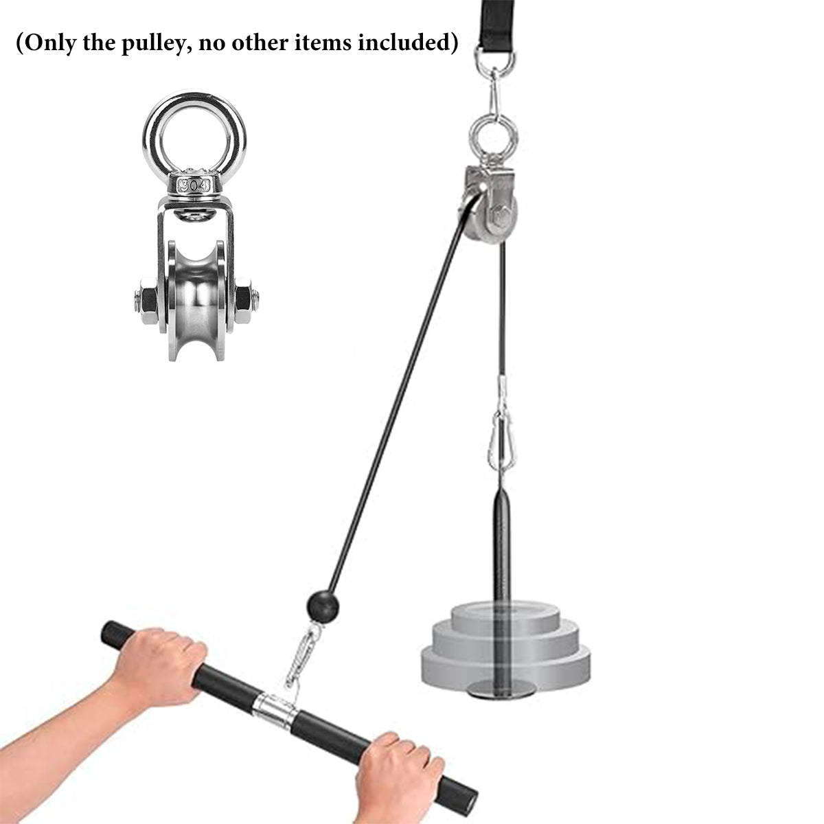 Stainless Steel U-Type Pulley Wheel Lifting Ring for Warehouse Hoist Systems