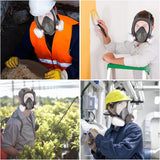 6800 Full Face Respirator Mask with Dual Filters for Painting Sanding