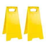 2PCS A-Frame Caution Warning Floor Signs Durable Standing Safety Sign