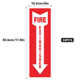 Fire Extinguisher Indicator Stickers Long-Lasting Safety Labels 30PCS