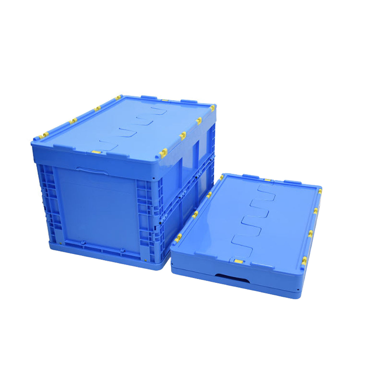 Foldable Plastic Storage Box with Rounded Corners for Workshop Garage Home