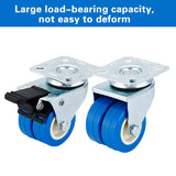 Heavy Duty Swivel Locking Casters 50mm PVC Wheels 4pcs for Warehouse Equipment