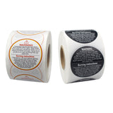 5 Rolls Candle Warning Stickers Durable Fire Safety Decals 2500PCS