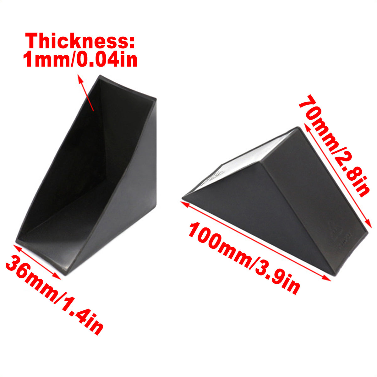 100PCS Plastic Right Angle Corner Protectors for Furniture Frames Cabinets