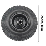 2PCS PU Foam Flat Free Tires 4.10/3.50-4 for Tool Cart Wagon