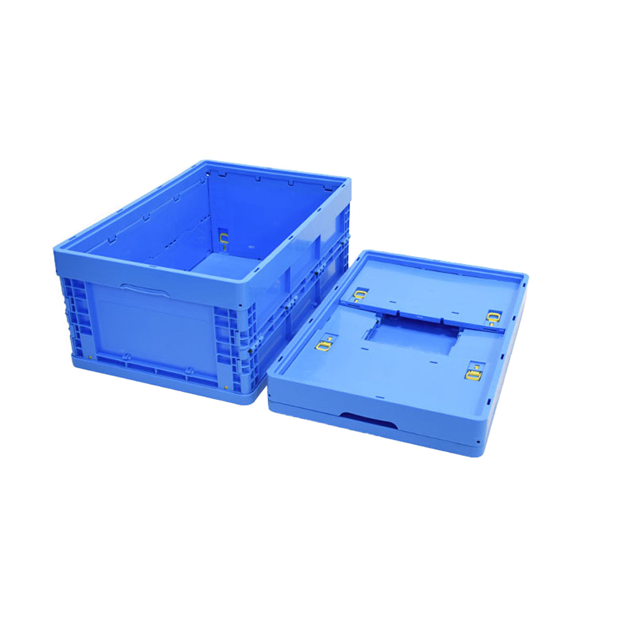 Foldable Plastic Storage Box with Rounded Corners for Workshop Garage Home
