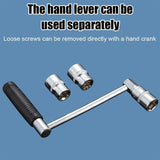 Car Tire Labor-Saving Wrench Set with Torque Multiplier for Emergency Use