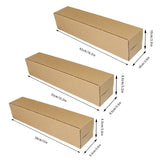 50pcs Long Strip Kraft Cardboard Shipping Boxes for Warehouse Storage