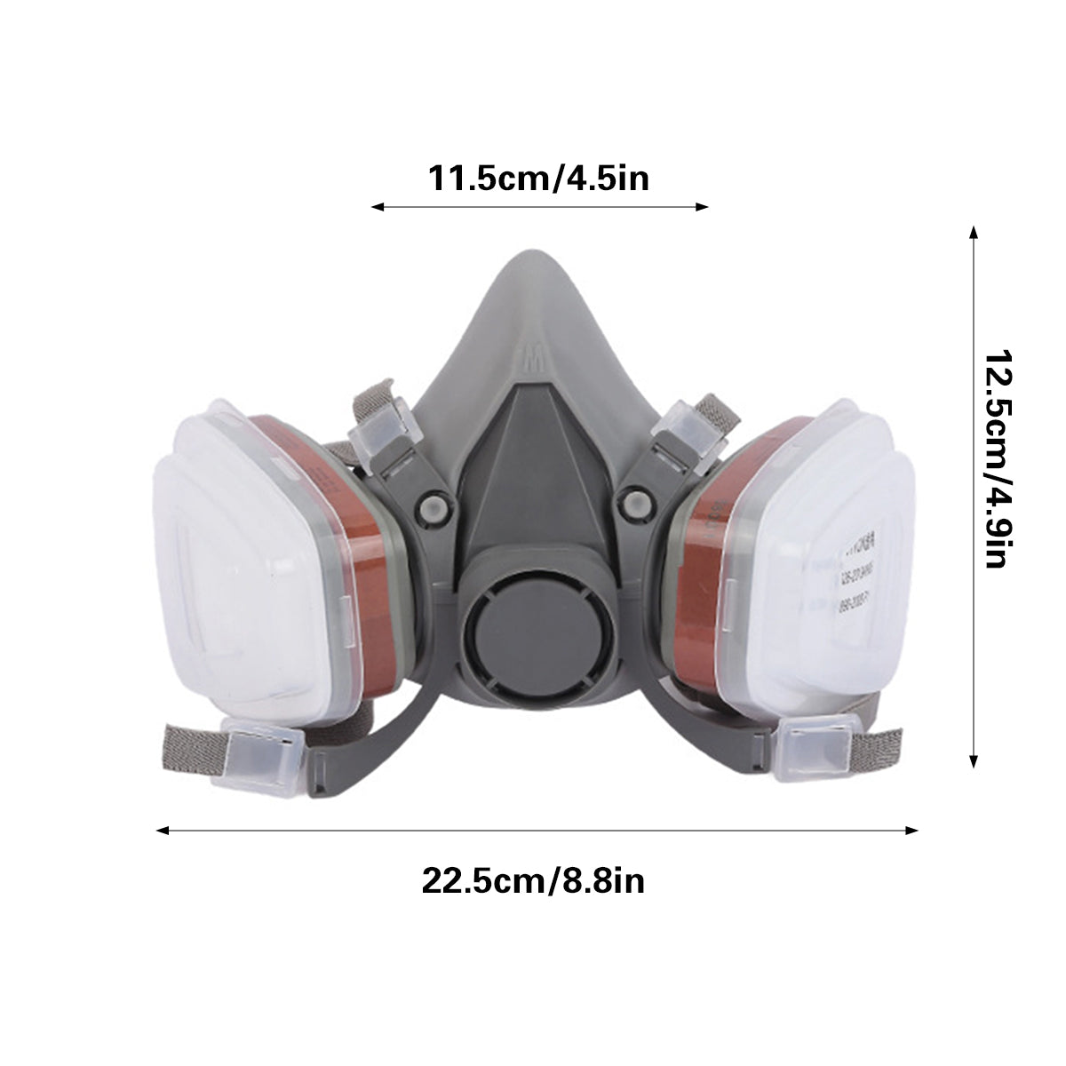 7PCS Respirator Mask Set Dual Filter Dust Protection Spray Paint