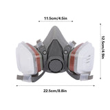 7PCS Respirator Mask Set Dual Filter Dust Protection Spray Paint