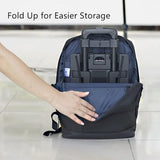 Foldable Two-Wheel Trolley Cart Portable Luggage Carrier for Warehouse