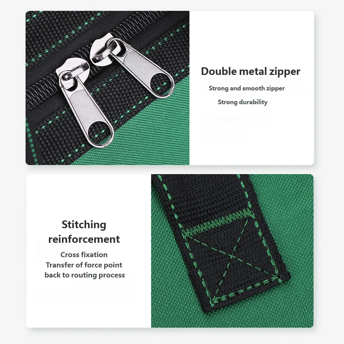 Multifunction Tool Bag 52cm Portable Large Capacity Work Tote with Hard Bottom