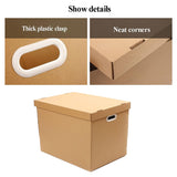 Kraft Paper Storage Box with Lid 80L Stackable Warehouse Storage 5PCS