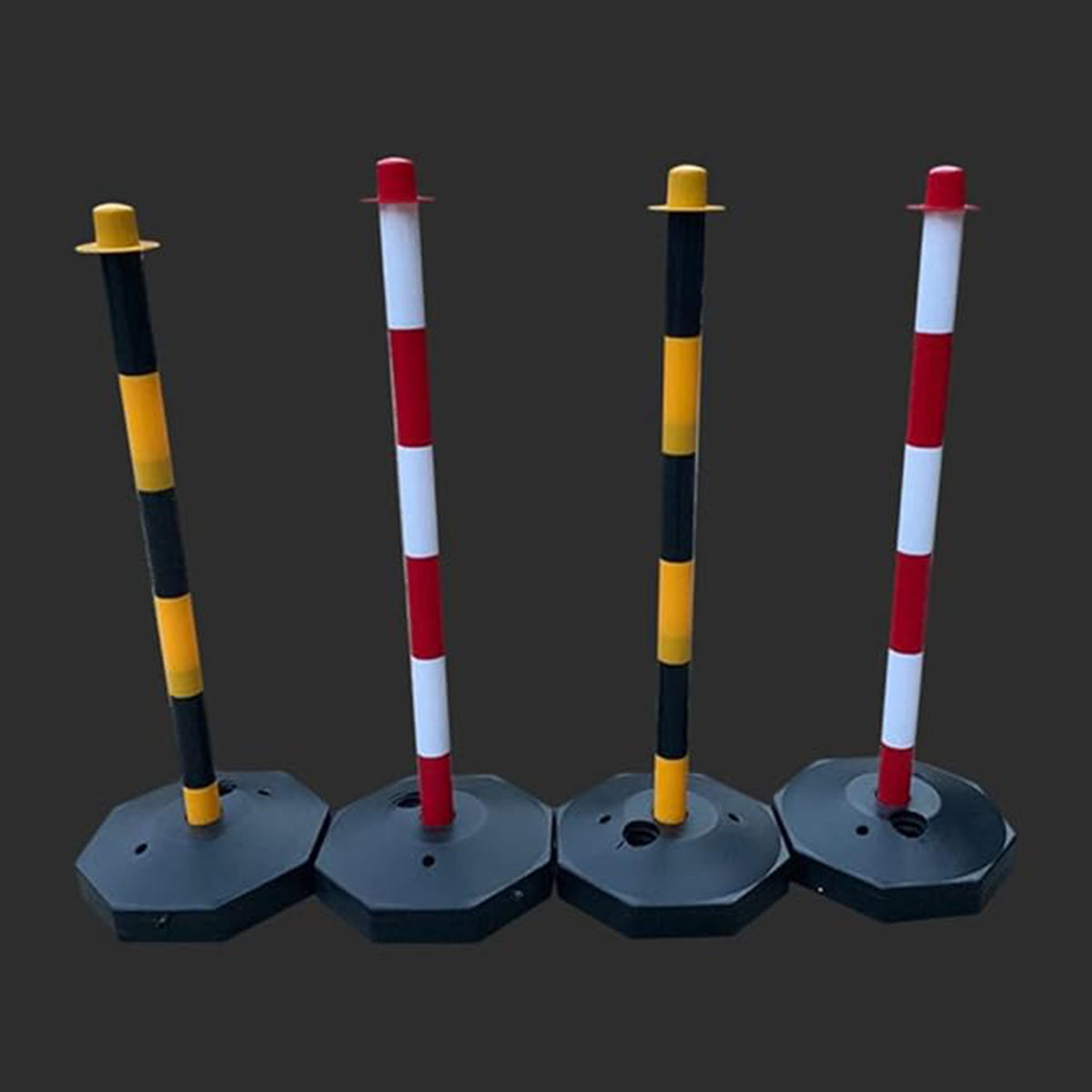 2PCS Safety Isolation Delineator Posts 82cm Stable Base