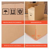 10PCS Corrugated Cardboard Moving Boxes with Built-In Handles