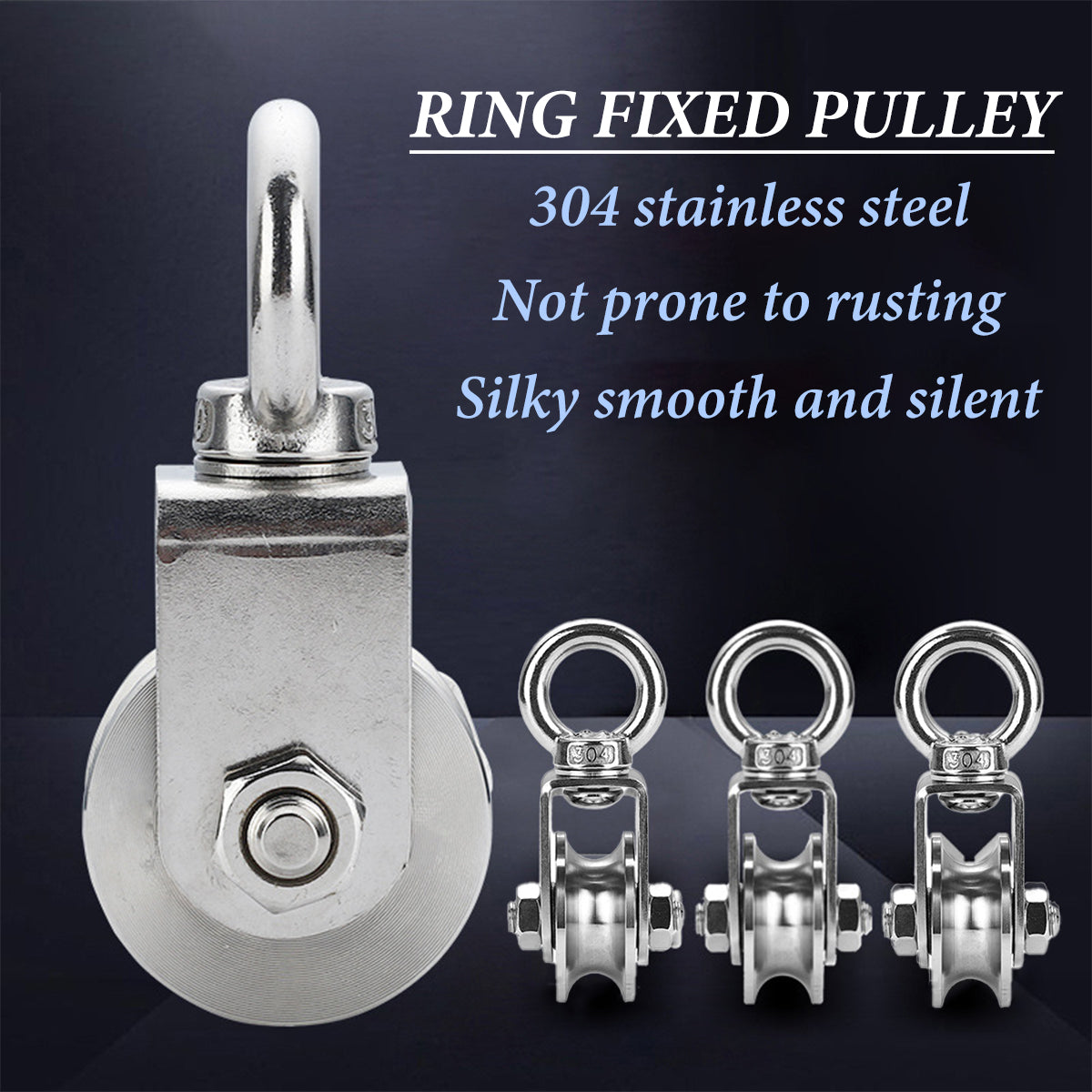 Stainless Steel U-Type Pulley Wheel Lifting Ring for Warehouse Hoist Systems