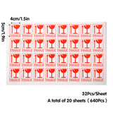 640PCS Fragile Shipping Labels 5×4cm Self Adhesive Carton Warning Stickers