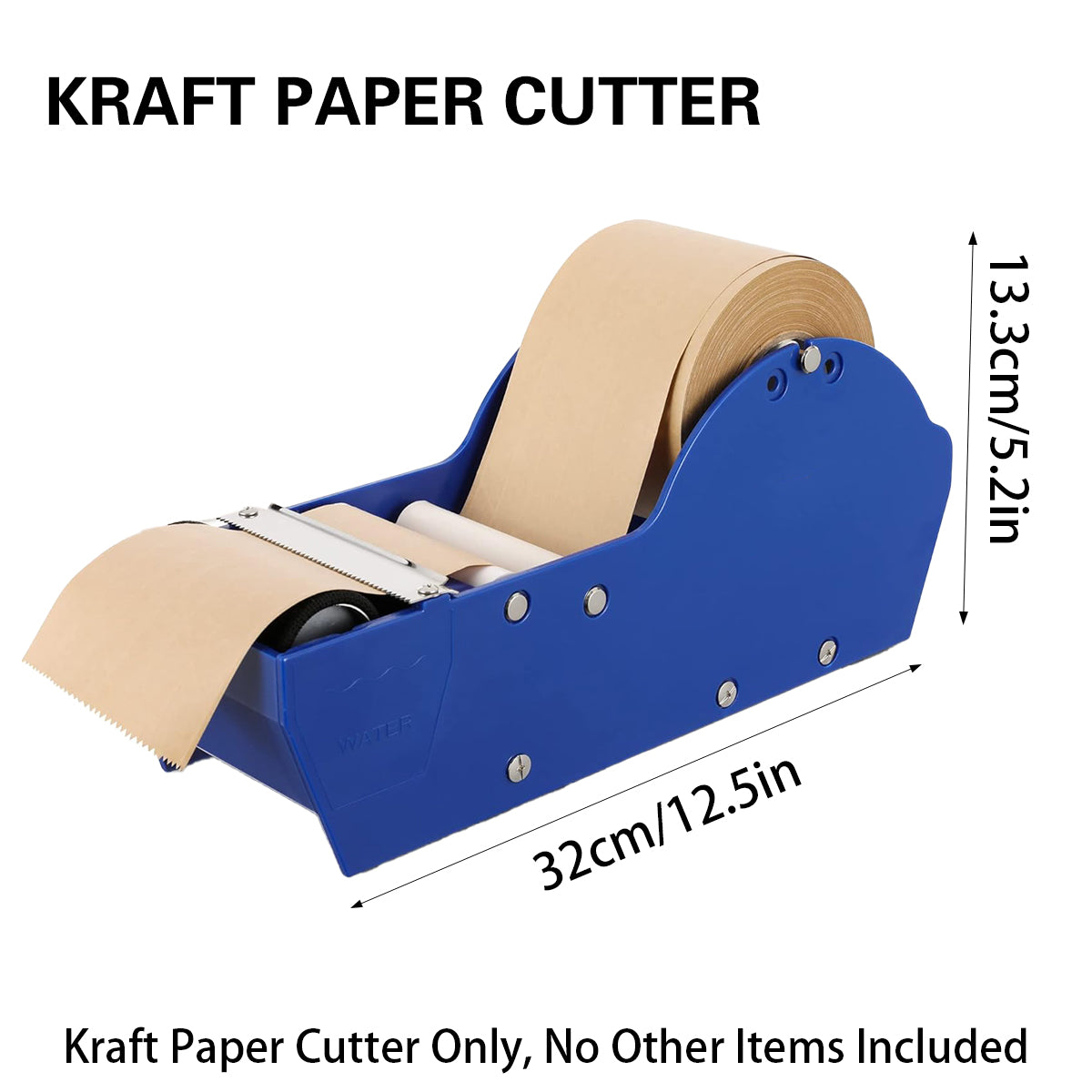 Water Activated Kraft Tape Dispenser Gummed Paper Cutter 30–80mm
