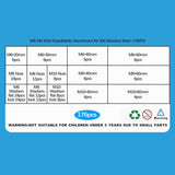 176PCS Stainless Steel Nut Bolt Assortment Kit for Car Home DIY