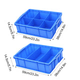 Thickened Plastic Storage Box with 3/6 Compartments for Hardware Tools