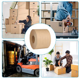 Water Activated Kraft Paper Tape 3Rolls Carton Sealing Packaging Tape