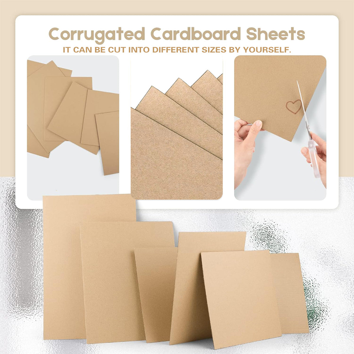 20PCS Corrugated Cardboard Sheets Sturdy Packaging for Warehouse Shipping