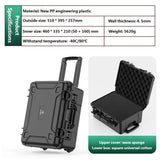 Large Rolling Tool Box Plastic Trolley Case with Wheels Portable