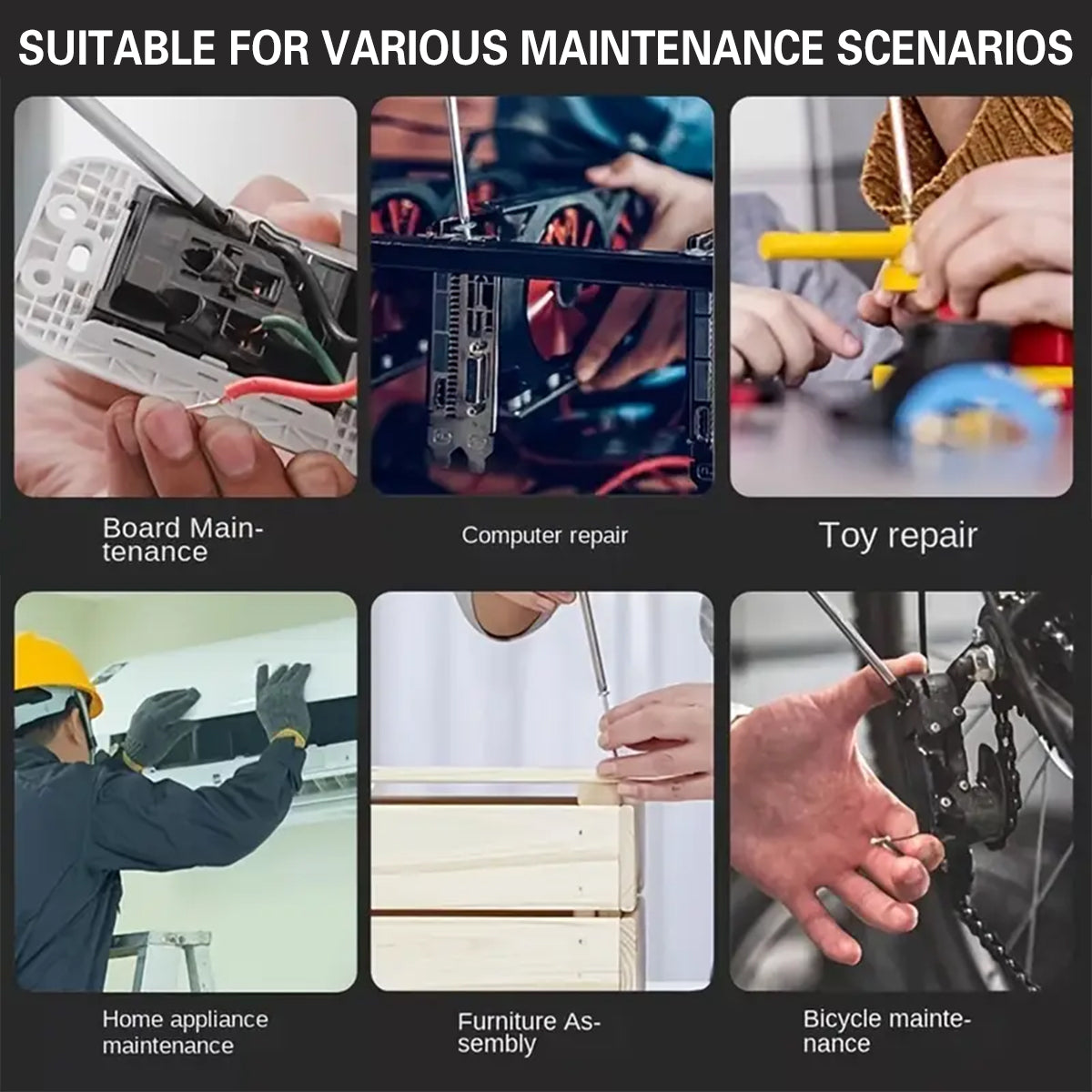 8-in-1 Multi-Angle Ratchet Screwdriver with CR-V Steel Bits