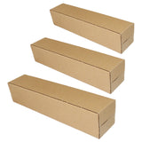 50pcs Long Strip Kraft Cardboard Shipping Boxes for Warehouse Storage