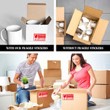 Fragile Warning Self Adhesive Shipping Stickers Red