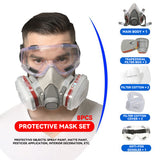 6200 Protective Respirator Face Mask Set with Dual Filters 8PCS