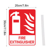 2PCS Fire Extinguisher PVC Safety Warning Sign for Warehouse Building Use