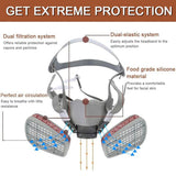 Half Face Dustproof Protective Mask with Dual Cartridge for Industrial Use