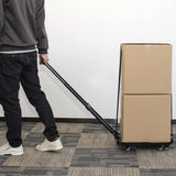 Foldable Flatbed Trolley Cart with Pull Rod and Universal Wheels 200KG